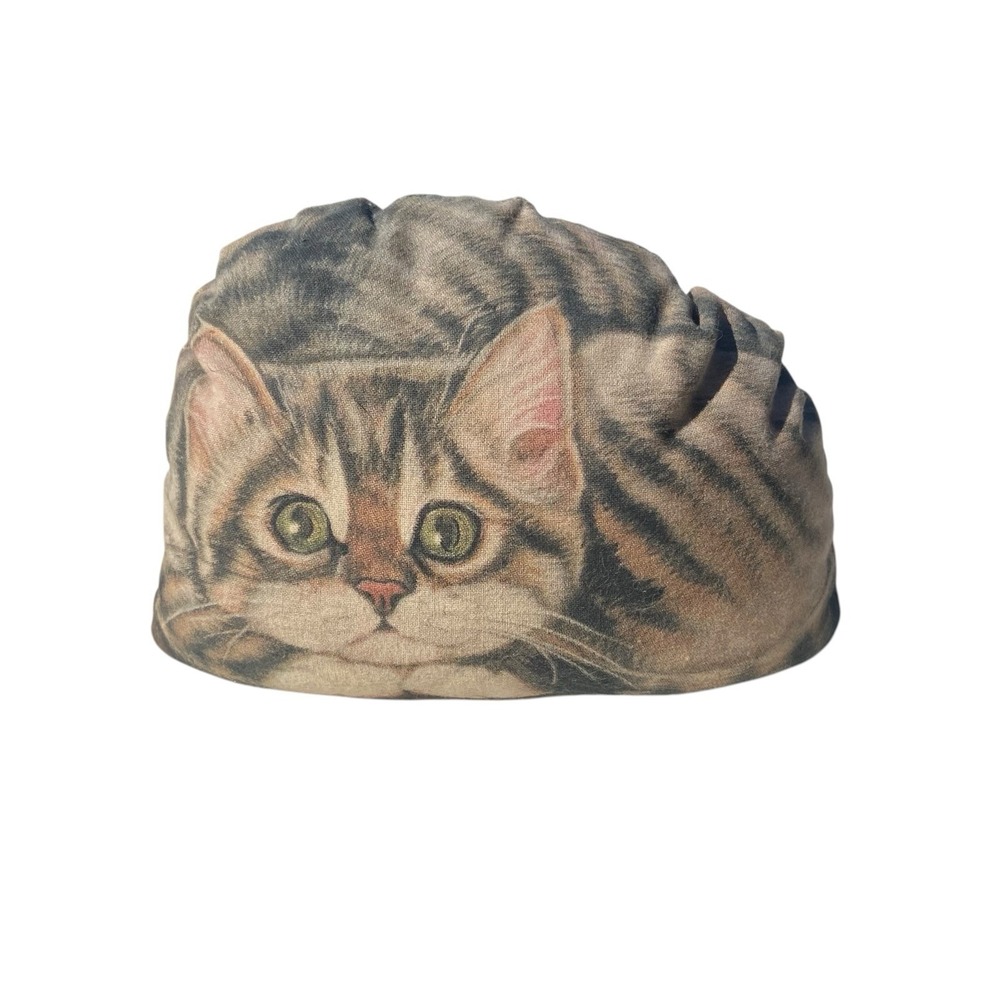 Vintage Leslie Anderson "Toy Works" Sitten Kitty Tabby Kitten 2003 Fabric